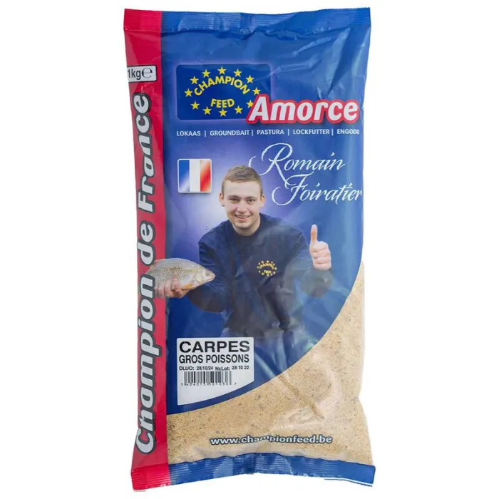 Amorce Champion Feed CDF Carpe et Gros Poissons – 1 kg